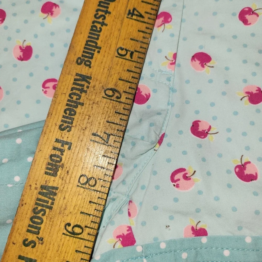 Gymboree Apple Print Polka Dot Shorts Girls Size 6 Plus Blue Bow Waist...‎